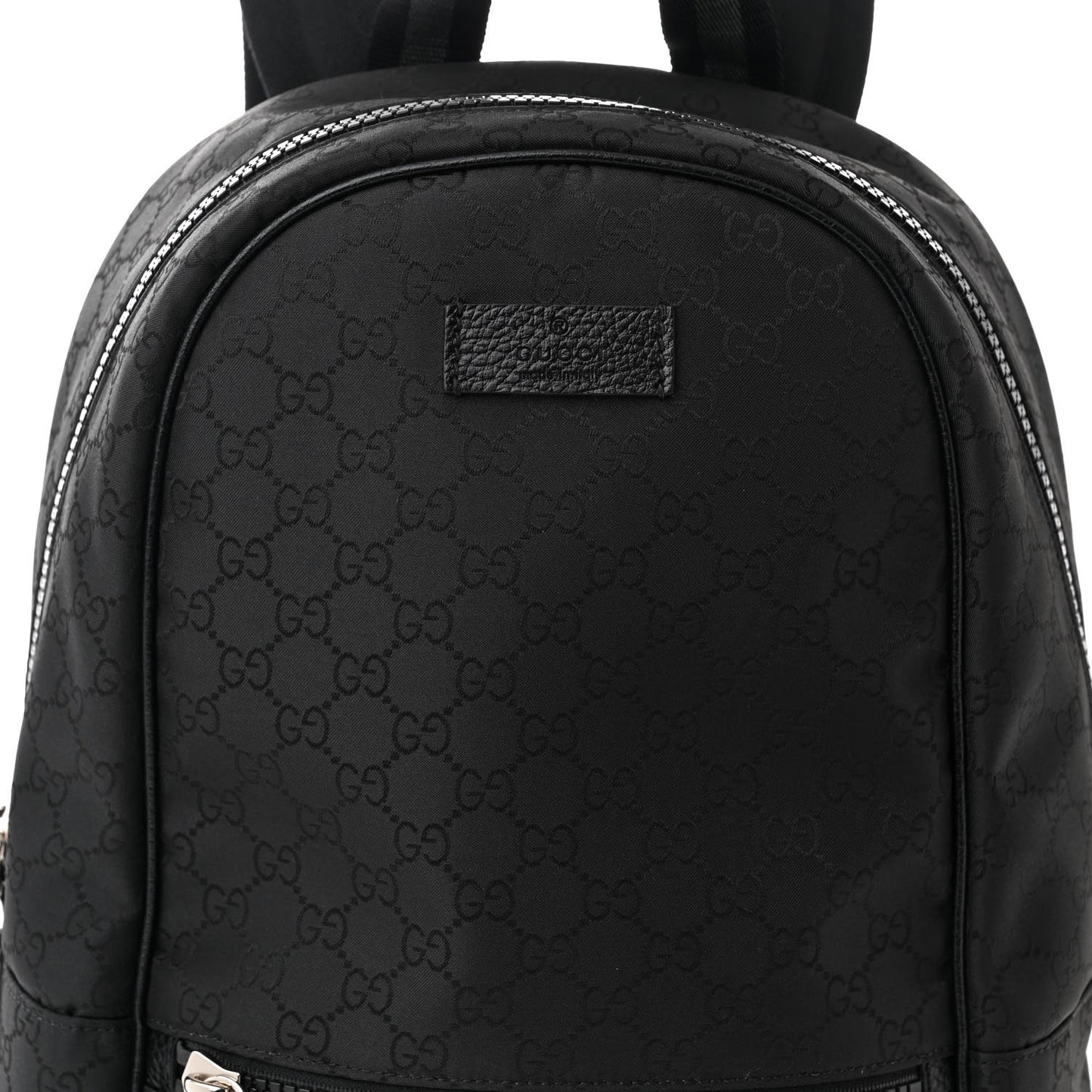 Nylon Monogram Slim Backpack Black