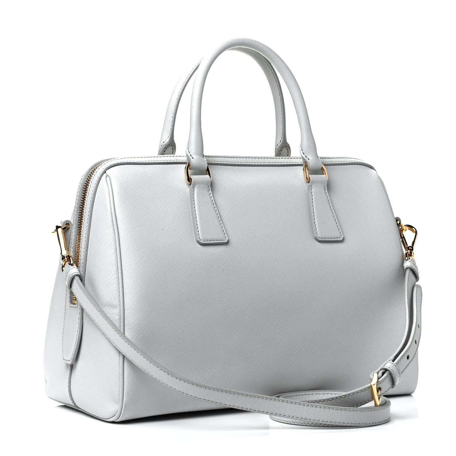 Prada Saffiano Lux Bowler Bianco 2 of 4