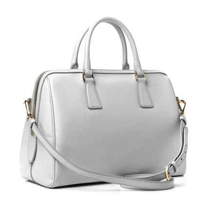 Prada Saffiano Lux Bowler Bianco 2 of 4