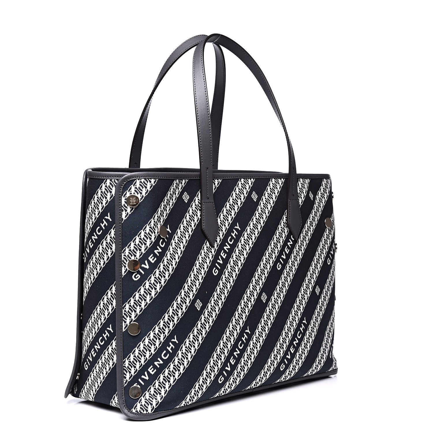 Givenchy Canvas Jacquard Medium Bond Tote Oil Blue 2 of 11