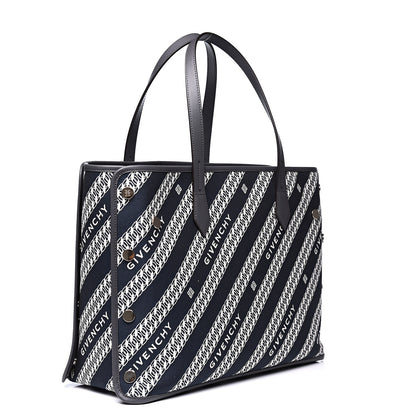 Givenchy Canvas Jacquard Medium Bond Tote Oil Blue 2 of 11