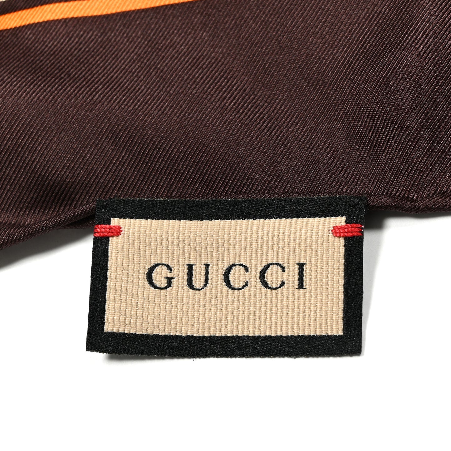 Silk Twill GG Monogram GG Gold Horsebit Square Scarf Brown Orange