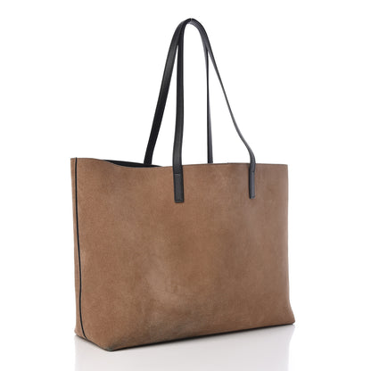 Saint Laurent Suede East West Shopping Tote Beige Black 4 of 10