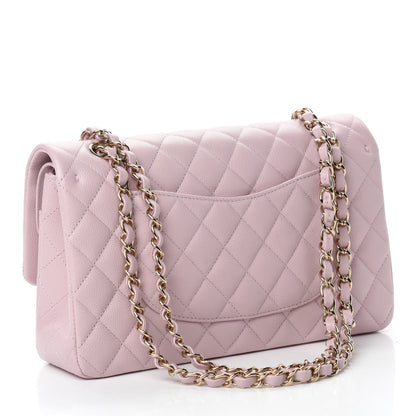 Chanel Caviar Quilted Medium Double Flap Light Pink 3 of 12