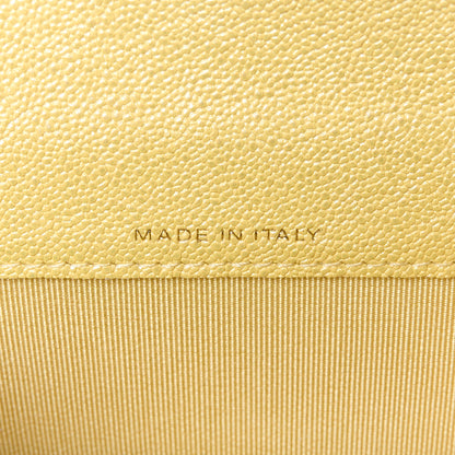 Chanel Iridescent Caviar Quilted Flap Card Holder Yellow 6 of 9