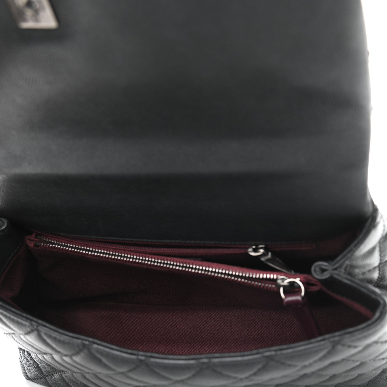 Chanel Caviar Quilted Small Coco Handle Flap Black 6 of 10