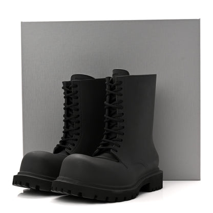 Balenciaga Rubber Mens Steroid Lace Up Boots 41 Black 10 of 10