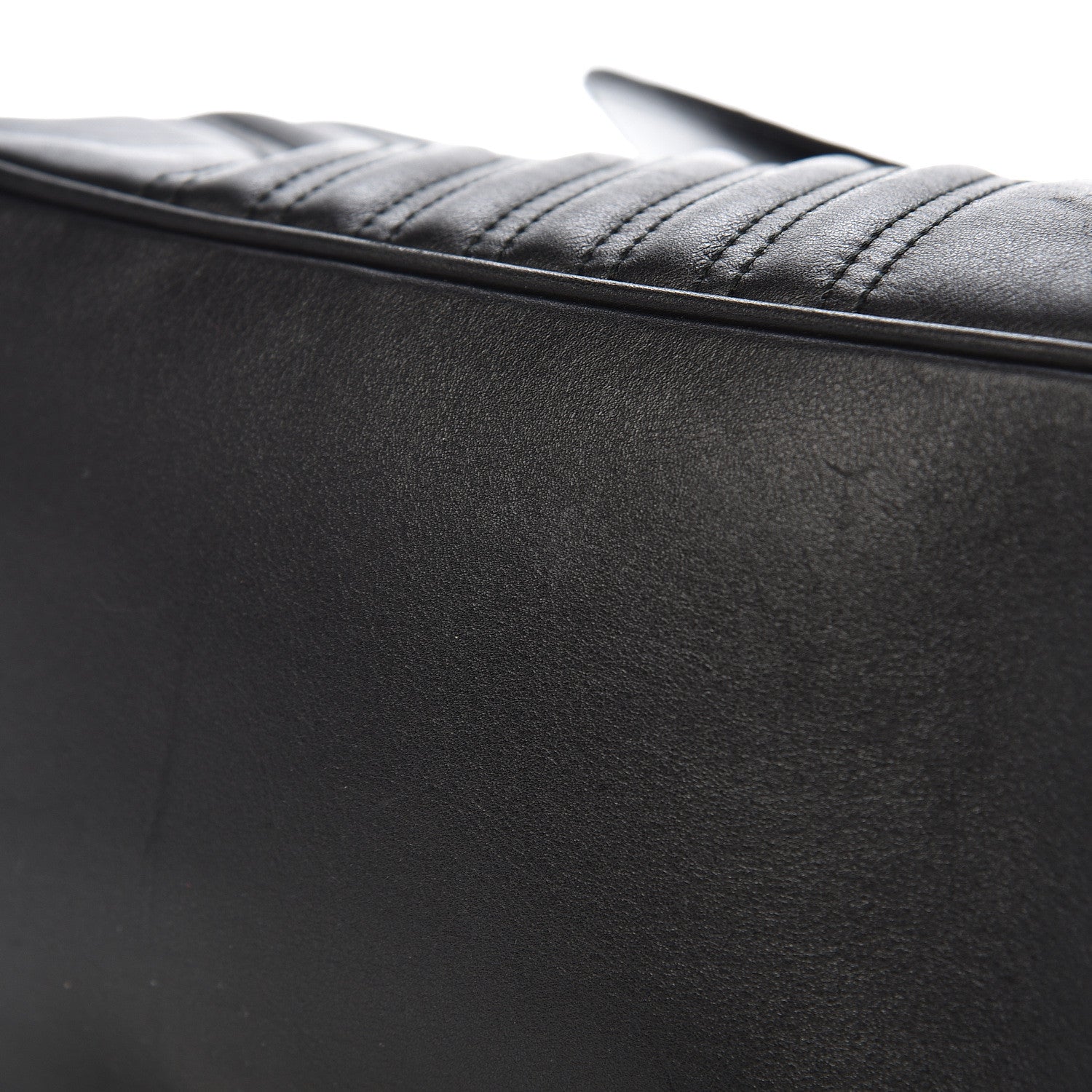 Gucci Calfskin Matelasse Maxi GG Marmont Top Handle Shoulder Bag Black 15 of 16