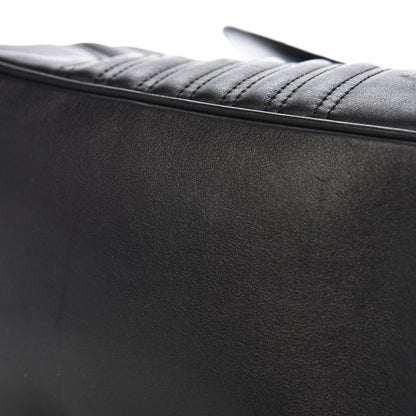 Gucci Calfskin Matelasse Maxi GG Marmont Top Handle Shoulder Bag Black 15 of 16