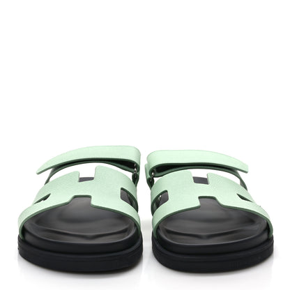 Hermes Epsom Womens Chypre Sandals 41 Vert Jade 2 of 9