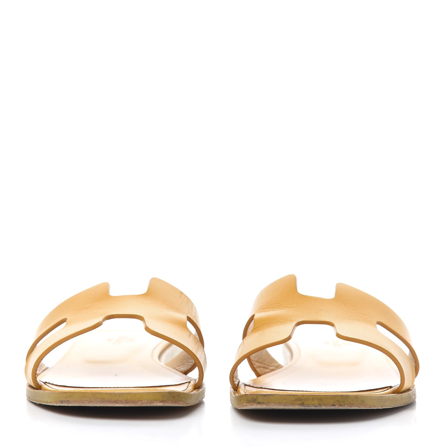 Box Calfskin Oran Sandals 38 Jaune Citron