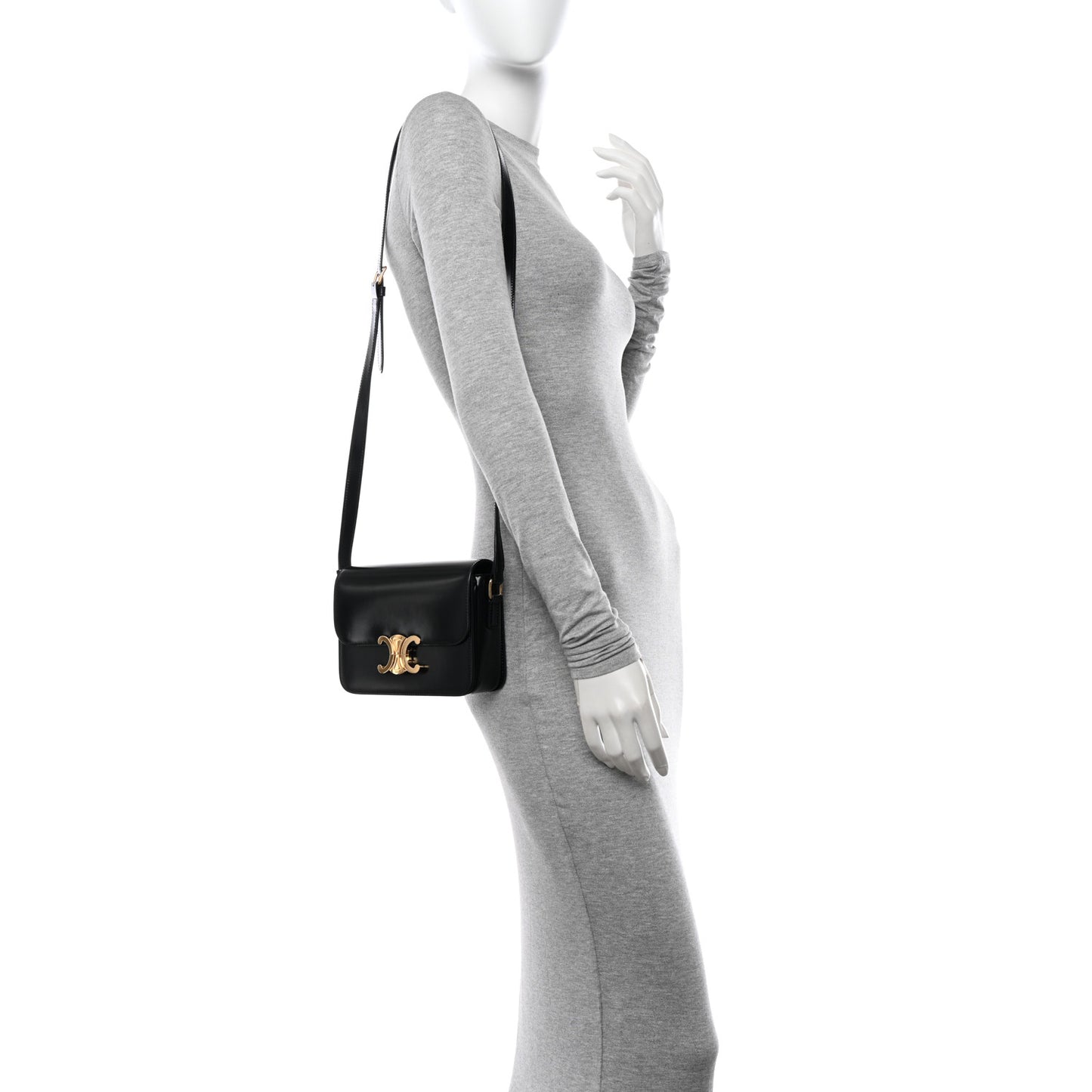 Shiny Calfskin Teen Triomphe Black