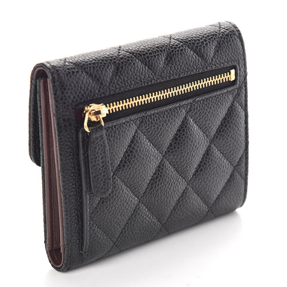 Chanel Caviar Quilted Compact Flap Wallet Black 3 of 9