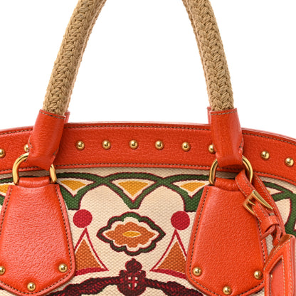 Prada Canapa Stampata Frame Bag Papaya 7 of 15