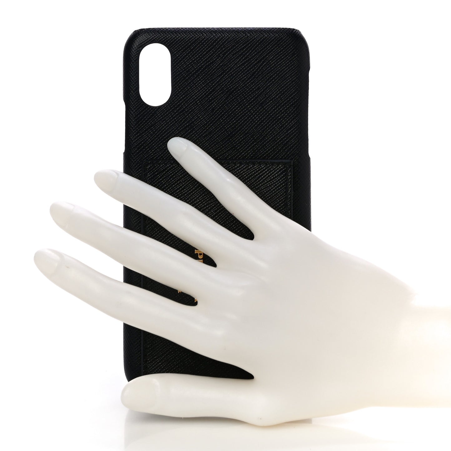 Saffiano Metal iPhone XS Max Case Black
