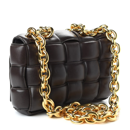 Bottega Veneta Lambskin Maxi Intreccio Padded Chain Cassette Crossbody Bag Black 3 of 10