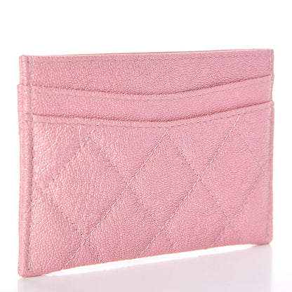 Chanel Iridescent Caviar Quilted Card Holder Rose Pink 3 of 9