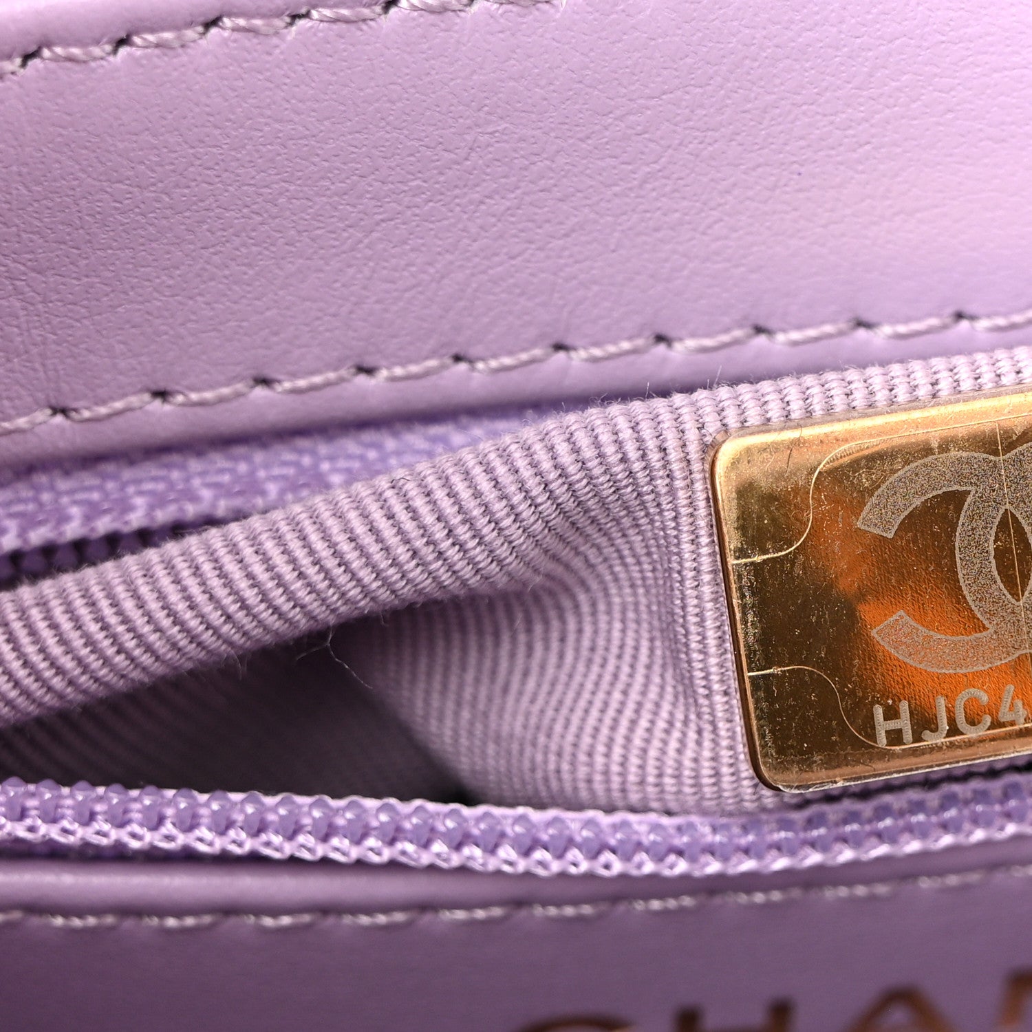 Chanel Shiny Aged Calfskin Quilted Nano Kelly Shopper Lilac 13 of 19