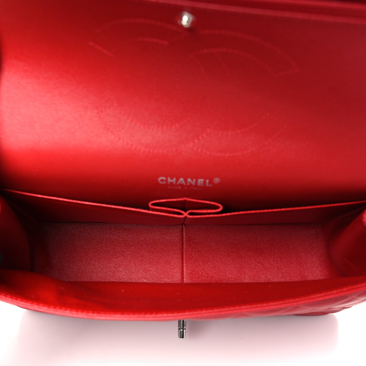 Chanel Lambskin Quilted Jumbo Double Flap Red 5 of 10