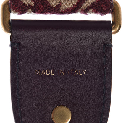 Christian Dior Oblique Studded Shoulder Strap Burgundy 3 of 3