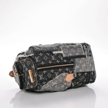 Louis Vuitton Denim Patchwork Speedy 30 Grey 4 of 8
