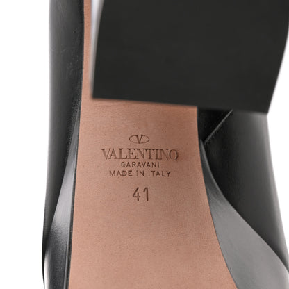 Valentino Garavani Calfskin Tan-Go Platform 50/120mm Ankle Boots 41 Black 6 of 17