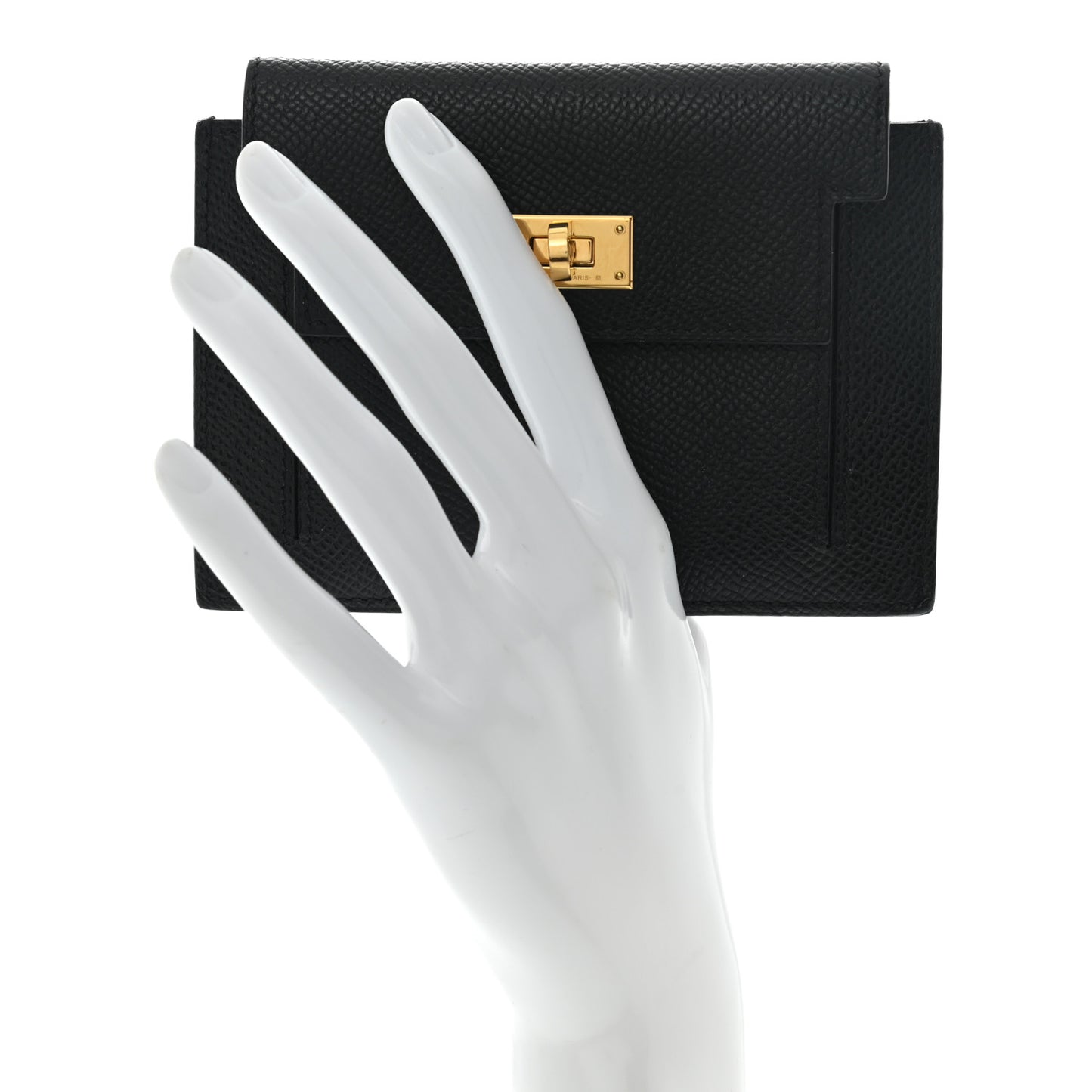 Epsom Kelly Pocket Compact Wallet Black