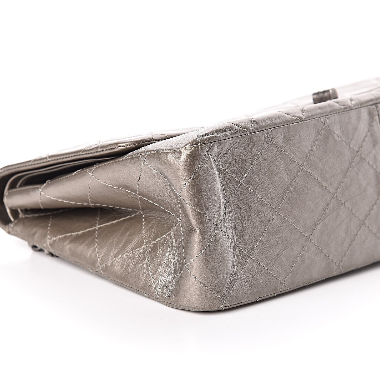 Aged Calfskin Quilted 2.55 Reissue 227 Flap Grey