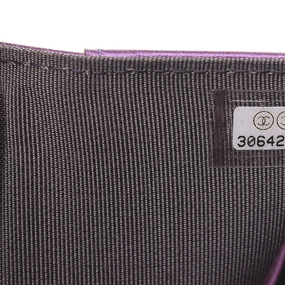 Chanel Iridescent Lambskin Small Quilted Flap Wallet Purple 7 of 8