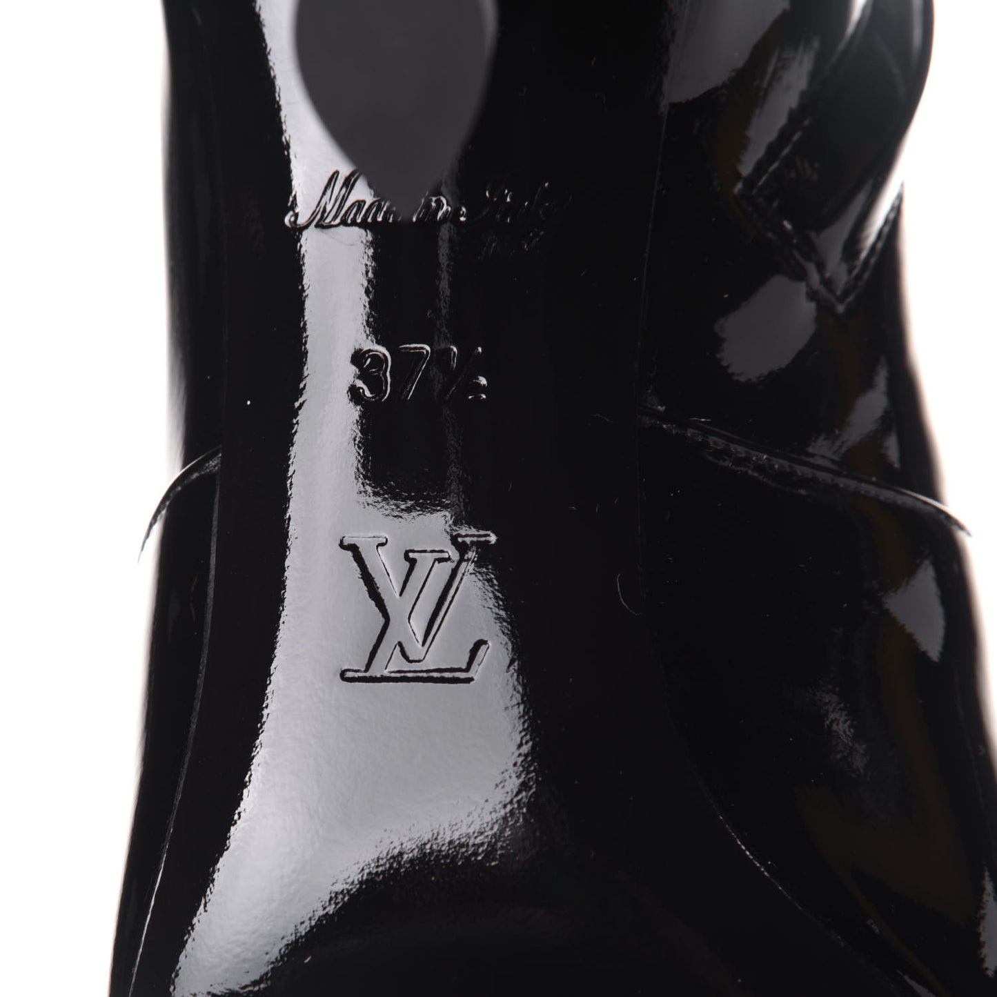 Patent Silhouette Ankle Boots 37.5 Black
