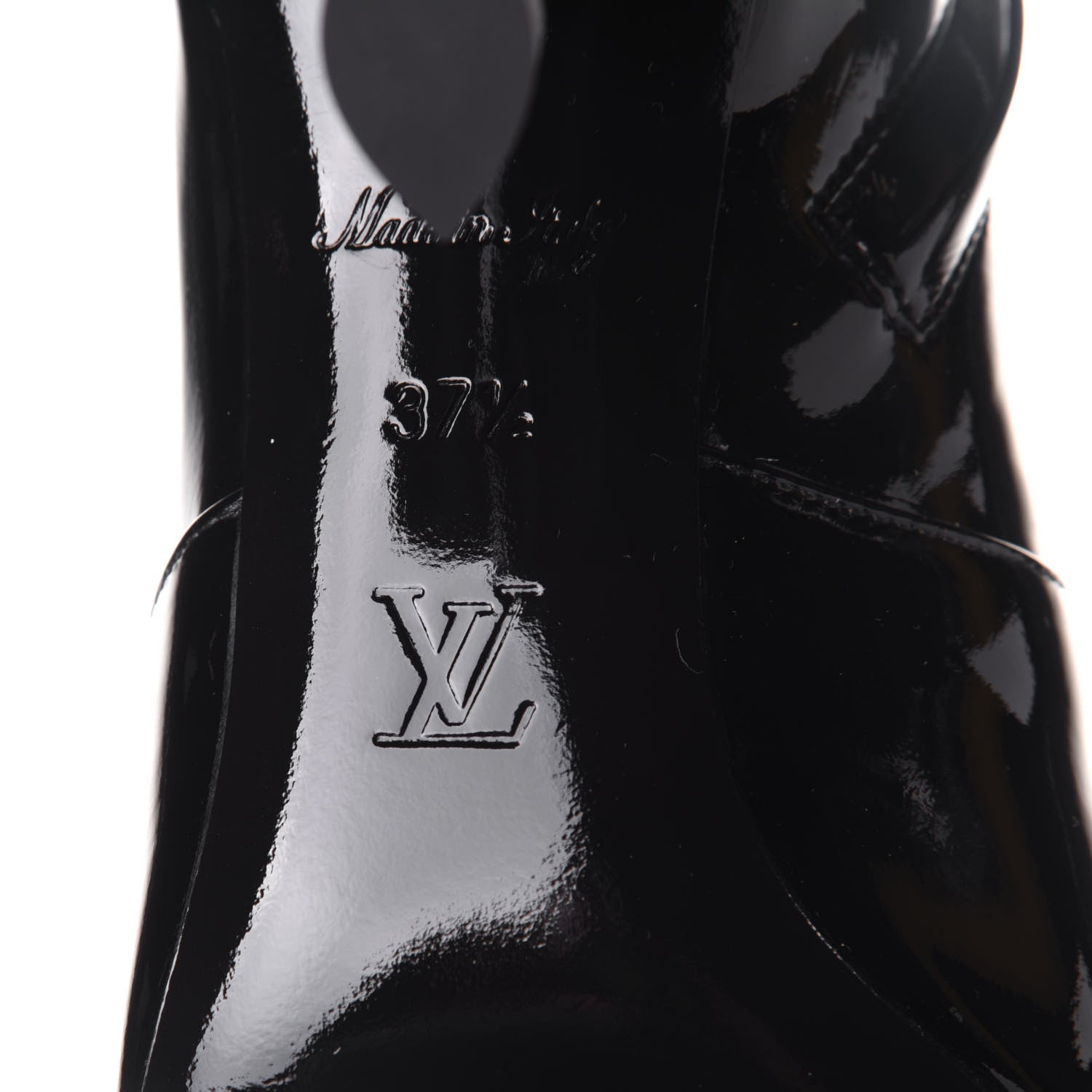 Louis Vuitton Patent Silhouette Ankle Boots 37.5 Black 8 of 9