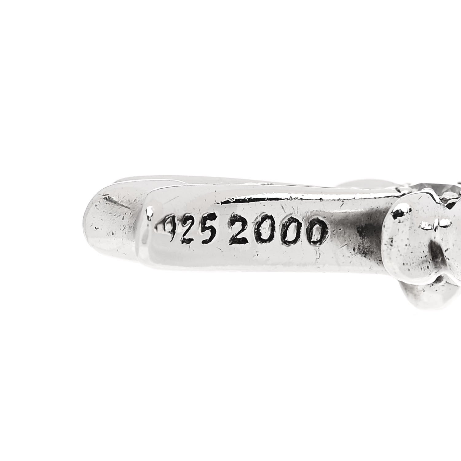 Chrome Hearts Sterling Silver Diamond CH Cross Pendant 1648428