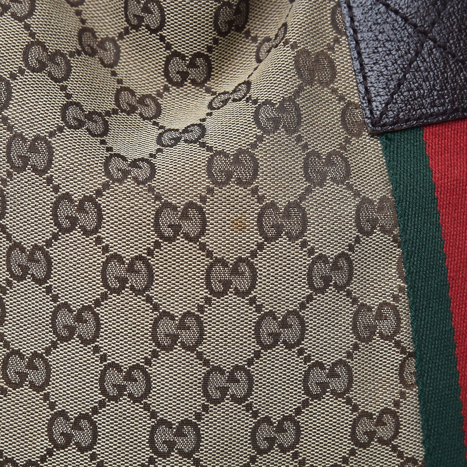 Gucci GG Monogram Medium Web Handle Vertical Tote Dark Brown 10 of 14