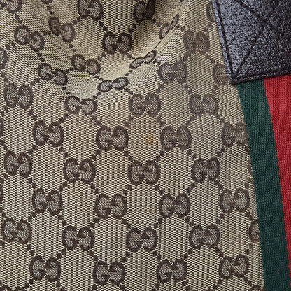 Gucci GG Monogram Medium Web Handle Vertical Tote Dark Brown 10 of 14