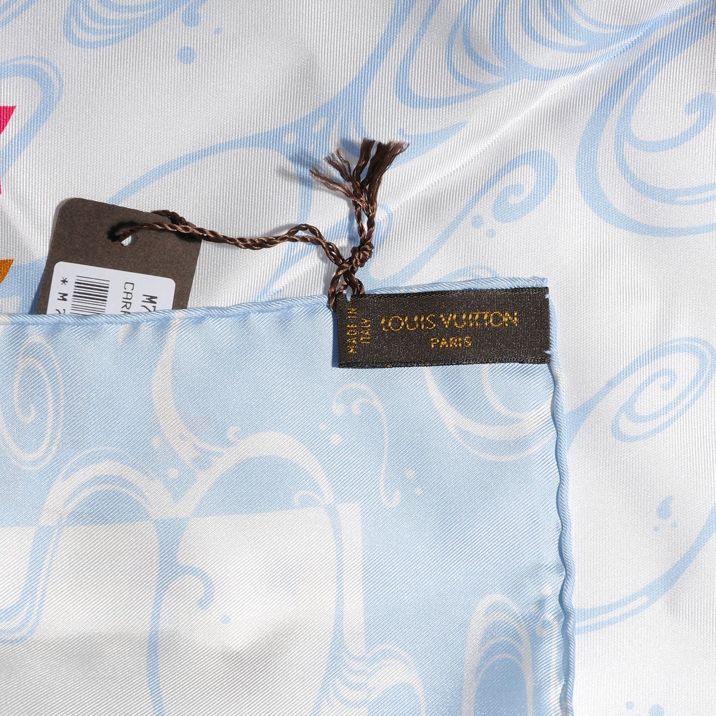 Silk Murakami Multicolor Boyfriend Wave Scarf Blue