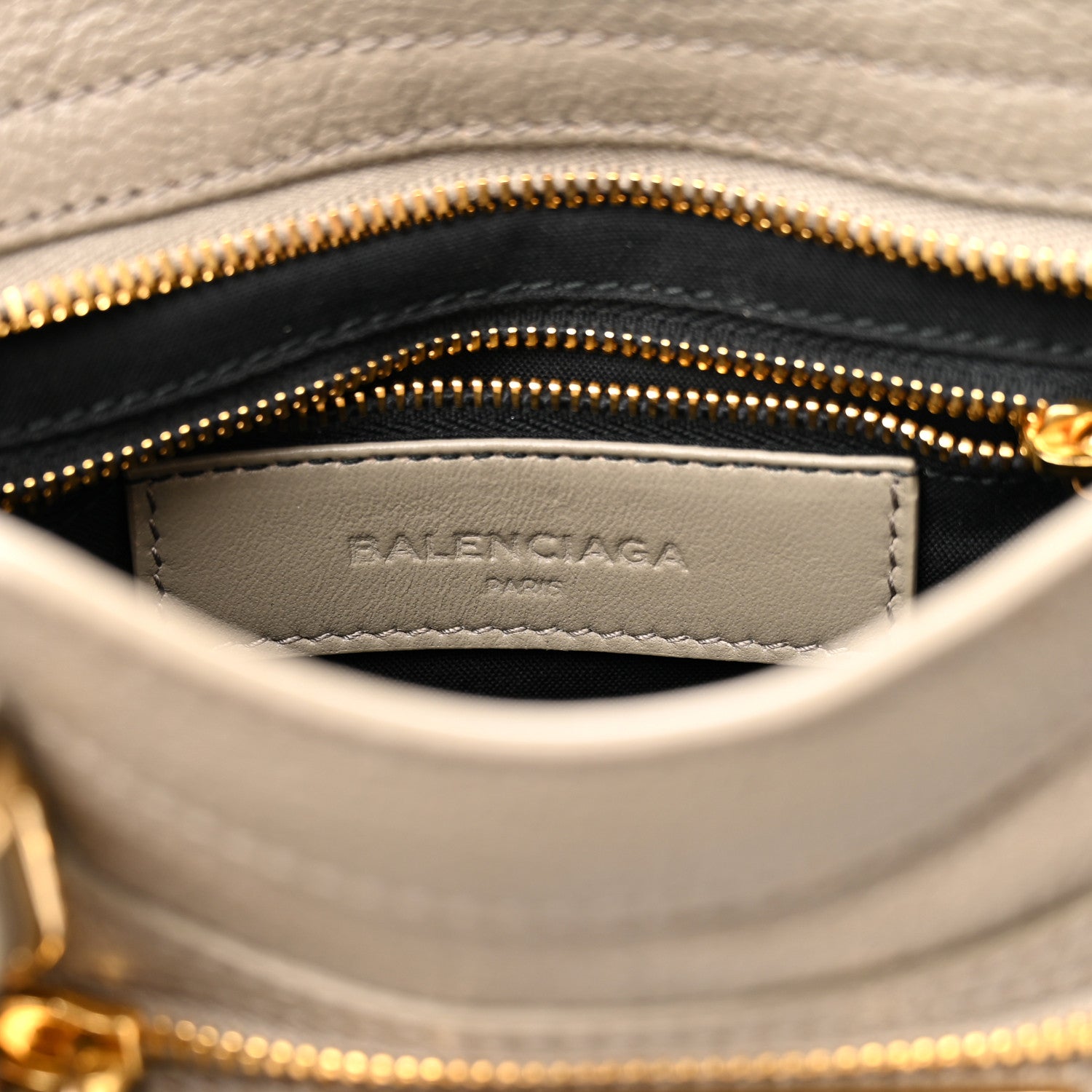 Balenciaga Chevre Gold Metallic Edge Hardware Mini City Gris Taupe 6 of 10