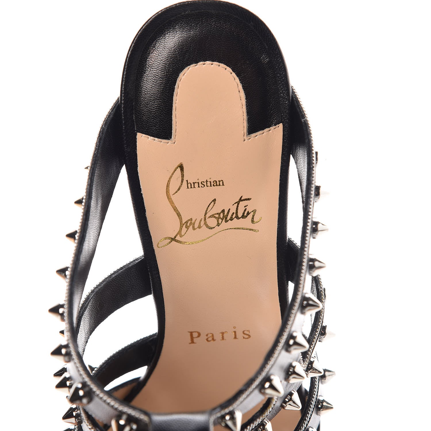 Christian Louboutin Kid Tchicaboum 85 Pumps 37 Black Silver 5 of 8
