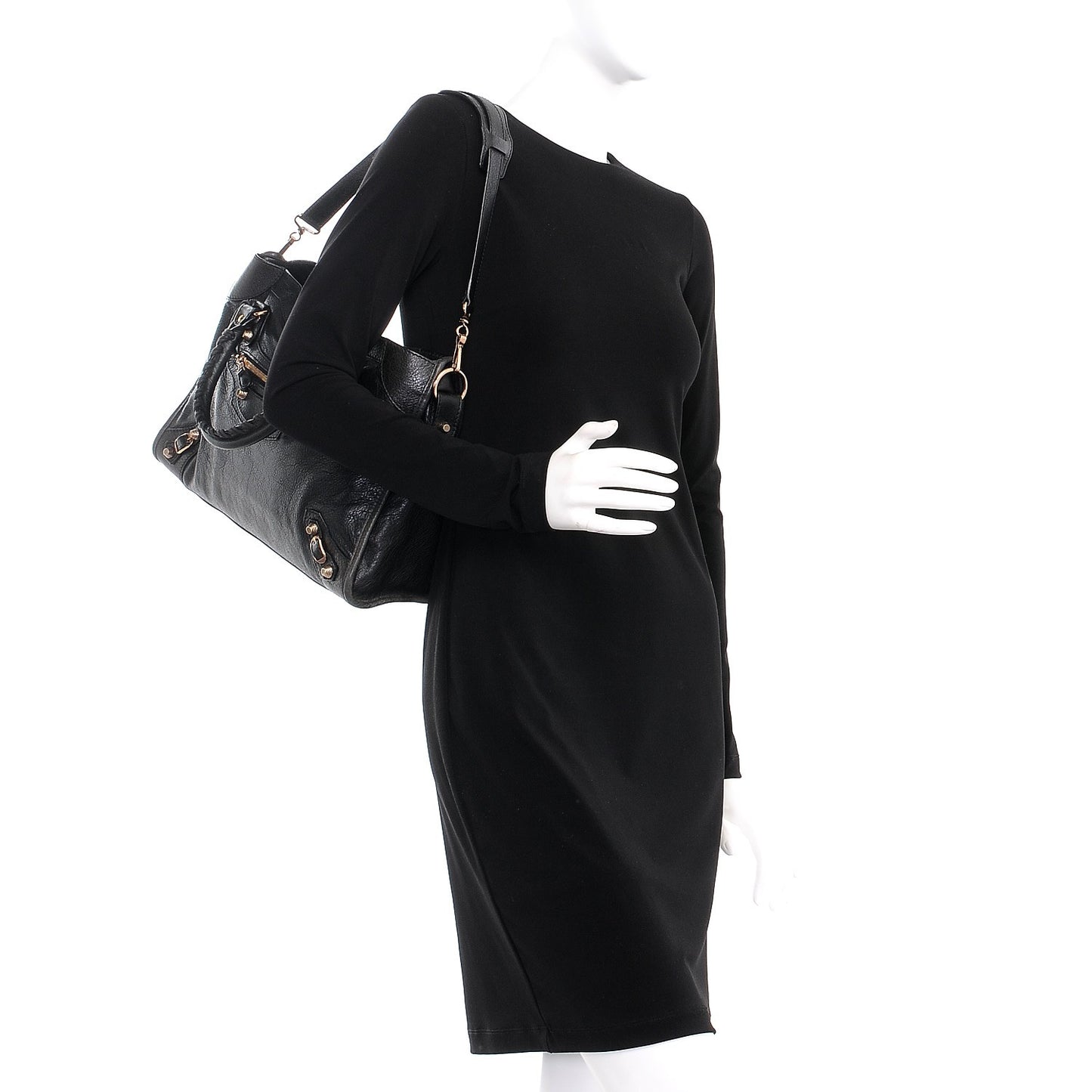Agneau Giant 12 Rose Gold Hardware City Black