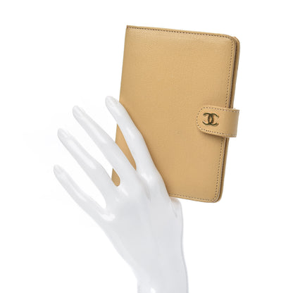 Chanel Goatskin Small Ring Agenda Planner Beige 2 of 10
