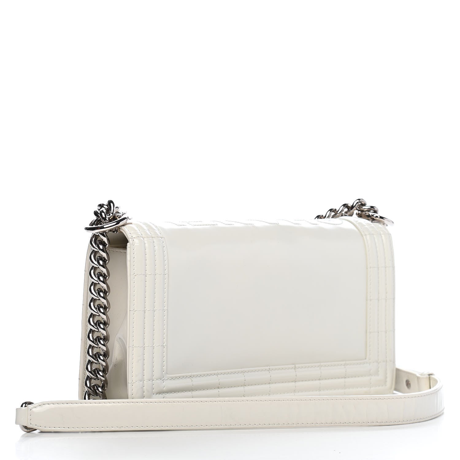 Chanel Glazed Calfskin Medium Boy Flap White 2 of 10
