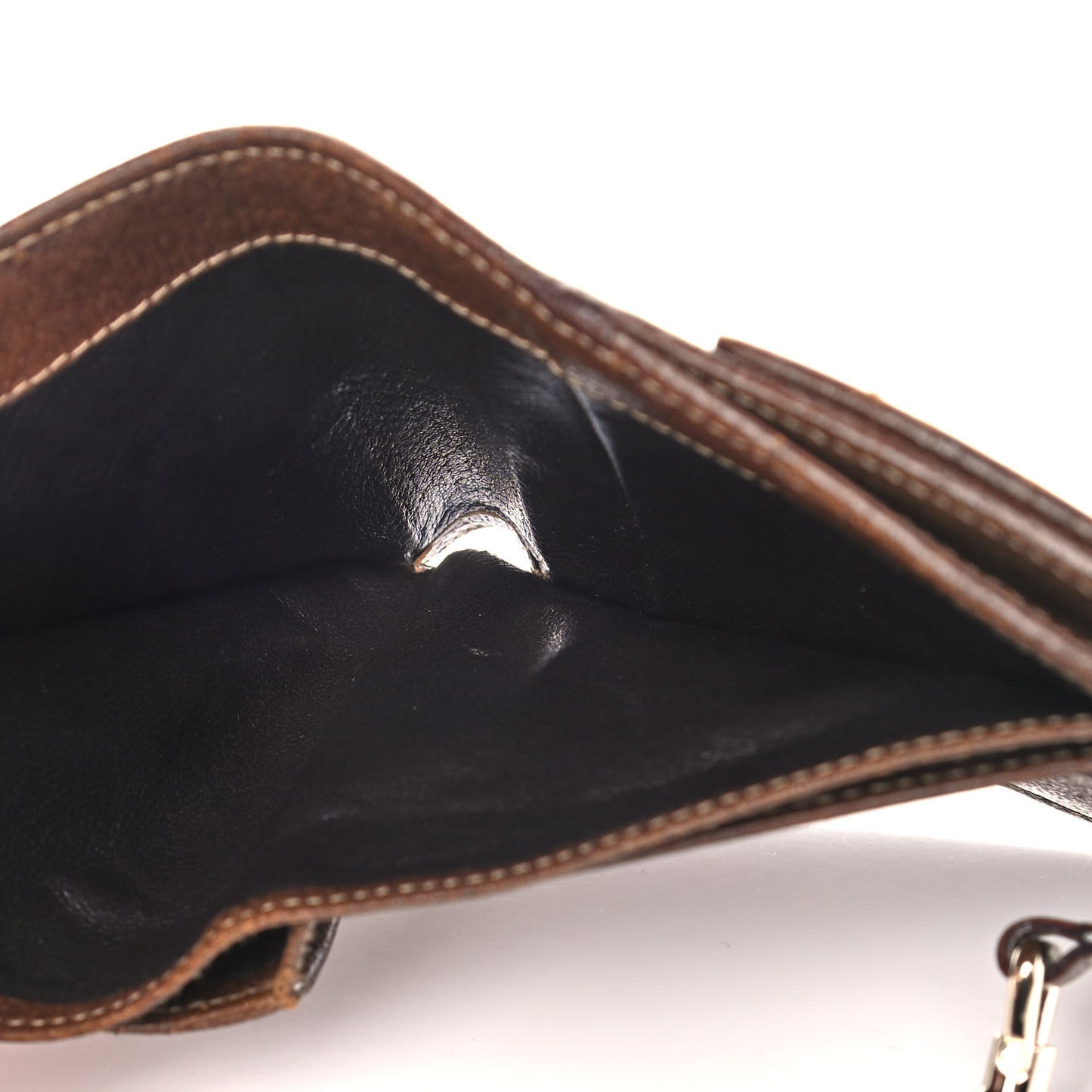 Monogram Piston Lock Compact Wallet Beige
