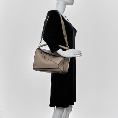 Loewe Calfskin Medium Puzzle Bag Sand 2 of 11