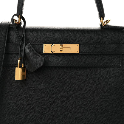 Hermes Epsom Kelly Sellier 28 Black 8 of 10