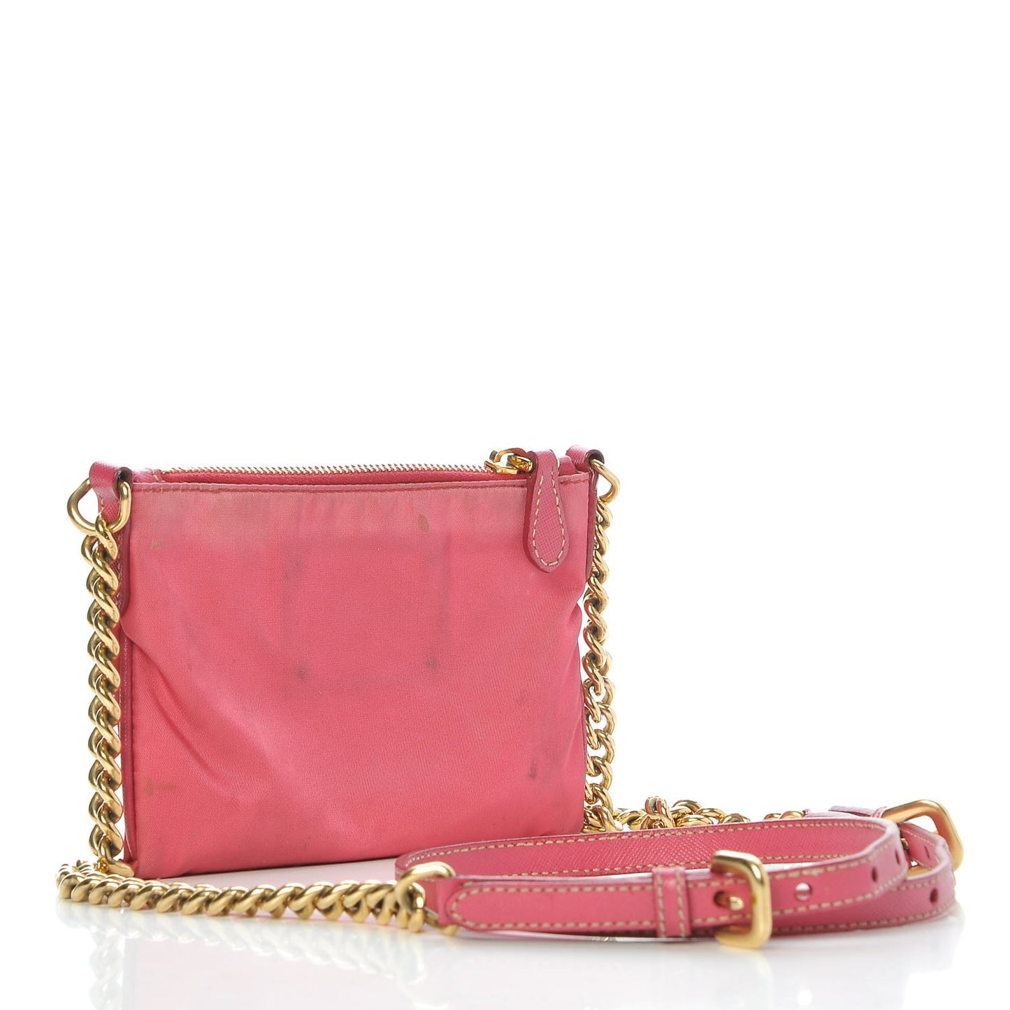 Tessuto Nylon Saffiano Logo Crossbody Bag Fuxia