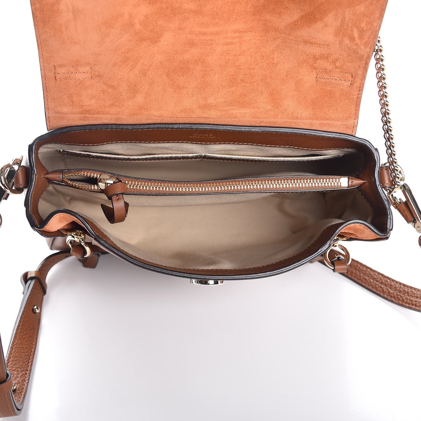 Calfskin Small Faye Day Shoulder Bag Tan