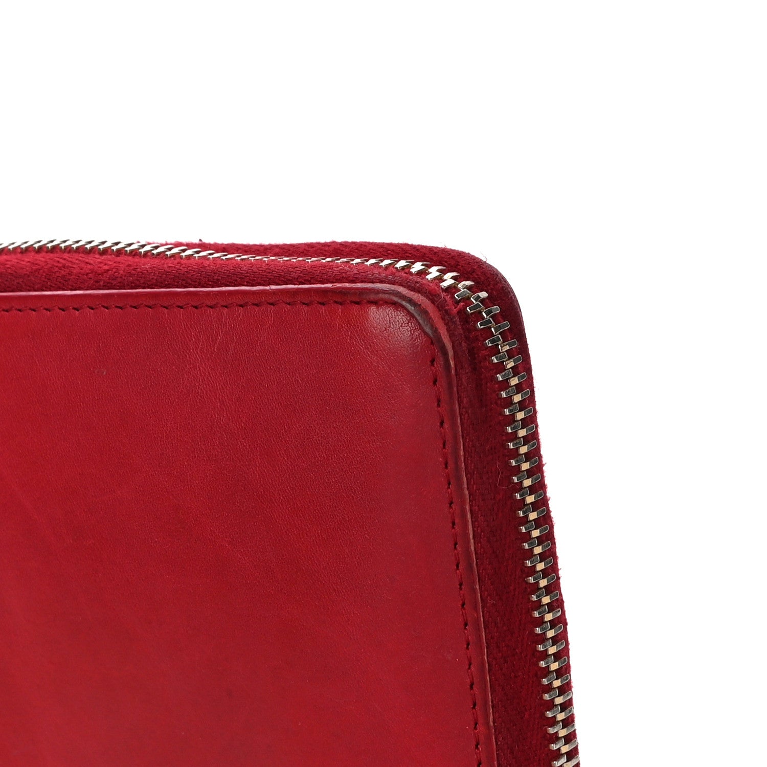 Saint Laurent Calfskin Classic Y Ligne Zip Around Wallet Red 13 of 21