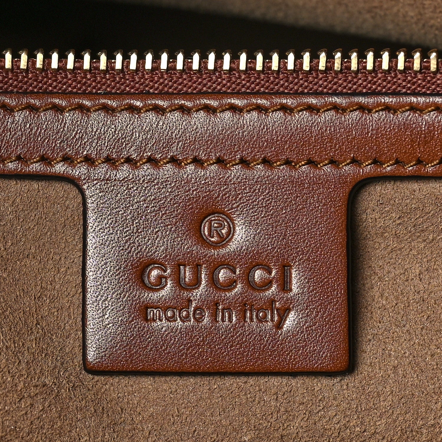Gucci GG Supreme Monogram Medium Zippered Bucket Tote Beige Tuscany 7 of 13