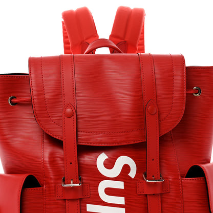 Louis Vuitton X SUPREME Epi Christopher Backpack PM Red 7 of 9