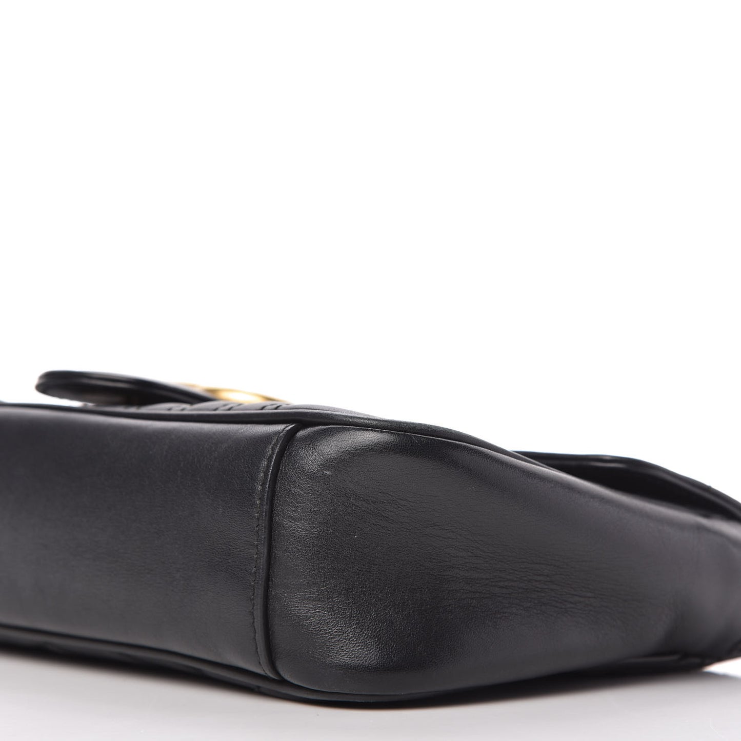 Calfskin Matelasse Small GG Marmont Shoulder Bag Black