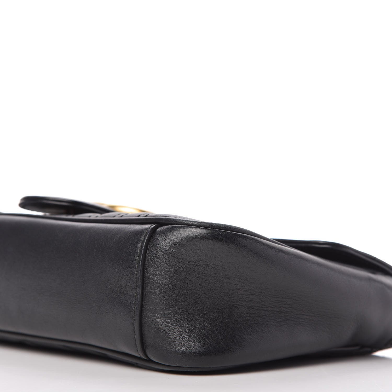 Gucci Calfskin Matelasse Small GG Marmont Shoulder Bag Black 7 of 10
